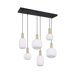 Φωτιστικό Οροφής - Ράγα Diva 319800608 92x35x150cm 6xE27 10W Brass-White Trio Lighting