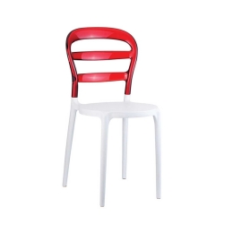 Καρέκλα Bibi White-Red 32-0050 42X50X85cm Siesta PC,PP