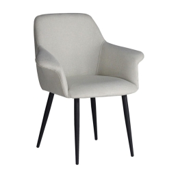 Πολυθρόνα Parsow 320-000002 77x63x85cm Ecru-Black