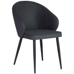 Πολυθρόνα Patya 320-000005 56x61x82cm Anthracite-Black Μέταλλο,Ύφασμα