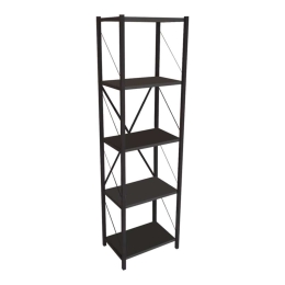 Βιβλιοθήκη Glase 321-000009 40x30x150cm Anthracite-Black