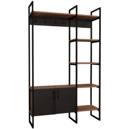 Έπιπλο Εισόδου Thoj 321-000063 120x34x180cm Oak-Anthracite Μελαμίνη,Μέταλλο