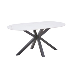 Τραπέζι Makrey 327-000031 160x90x75cm White-Marble-Black