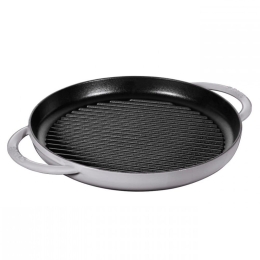 Γκριλιέρα Μαντεμένιο Στρογγυλό Cherry 40511-782 Φ30cm Grey Staub 30cm Μαντέμι