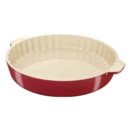 Σκεύος Τάρτας Cherry Ceramic 40508-222 30cm Red Staub Κεραμικό