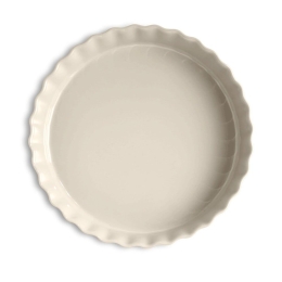 Σκεύος Τάρτας Βαθύ Argile EH026032 32cm 3Lt Cream Emile Henry Κεραμικό
