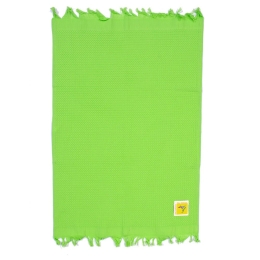 Ποτηρόπανο Πικέ Cocktail Με Κρόσσι Green DimCol 45x65cm 100% Βαμβάκι