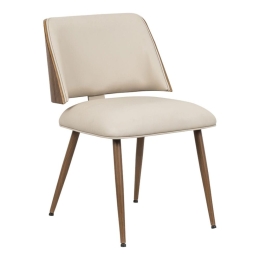 Καρέκλα Ubane 332-000003 53x62,5x85cm Beige-Walnut