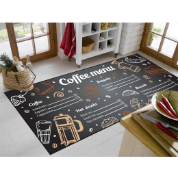 Χαλάκι Κουζίνας Coffee Menu 263 Multi DimCol 67X150cm Πολυέστερ