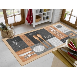 Χαλάκι Κουζίνας Cutlery 262 Multi DimCol 80X200cm Πολυέστερ