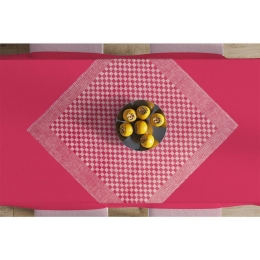 Καρέ Chequered Red DimCol 68X68 Βαμβάκι-Λινό