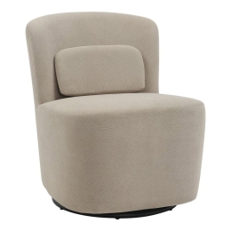 Πολυθρόνα Περιστρεφόμενη Swish 350-000020 63x76x76,5cm Beige