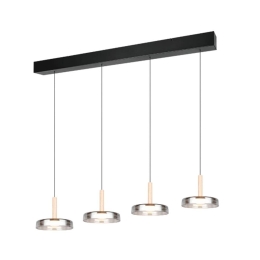 Φωτιστικό Οροφής - Ράγα Celeste 354910432 115x22x50/200cm 4xSMD 7,5W 750lm 3000K Black-Chrome  Trio 