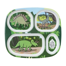 Δίσκος Φαγητού Παιδικός Με 4 Χωρίσματα Dinos 52-935/13 21x24 6m+ Green Petit Jour Paris 1 τμχ Μελαμίνη