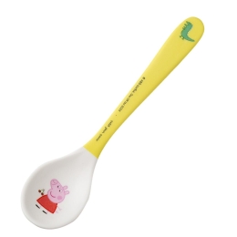 Κουτάλι Παιδικό 14cm Peppa Pig 52-908/10 6m+ Yellow-Pink Petit Jour Paris 1 τμχ Μελαμίνη