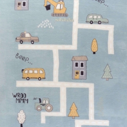 Χαλί Cocooning 00342-030 Blue-Multi Merinos 140X200cm