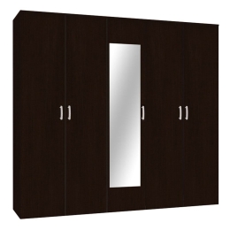 Ντουλάπα Πεντάφυλλη Luna 220x52x200cm Wenge Πεντάφυλλη