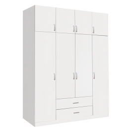 Ντουλάπα Τετράφυλλη Royal 200x58x230cm White Τετράφυλλη