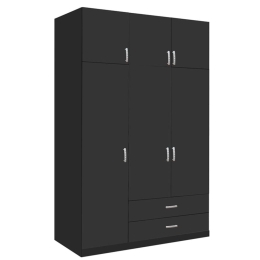 Ντουλάπα Τρίφυλλη Royal 150x58x230cm Anthracite Τρίφυλλη