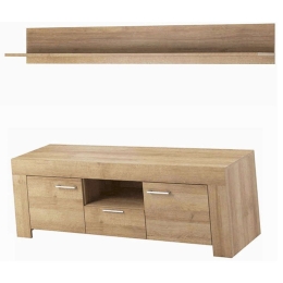 Έπιπλο Τηλεόρασης 36116-SKN-TV 155x50x47cm Natural Μοριοσανίδα