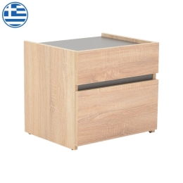 Κομοδίνο Comcie 362-000001 50x42x45,5cm Natural-Grey