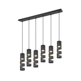 Φωτιστικό Οροφής - Ράγα Stream 364000632 100x14x150cm 6xGU10 10W Black Trio Lighting