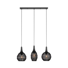 Φωτιστικό Οροφής - Ράγα Soraya 365400332 86x26x150cm 3xE27 10W Black Trio Lighting