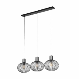 Φωτιστικό Οροφής - Ράγα Gila 365700332 120x33x150cm 3xE27 10W Black Trio Lighting