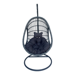 Κρεμαστή Φωλιά Cungo 368-000007 125x105x195cm Grey-Black