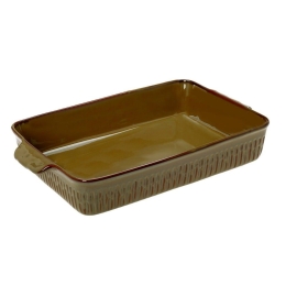 Πυρίμαχο Σκεύος Ορθογώνιο Cottage 37.070.77 36x23x7cm Brown Cryspo Trio Πορσελάνη