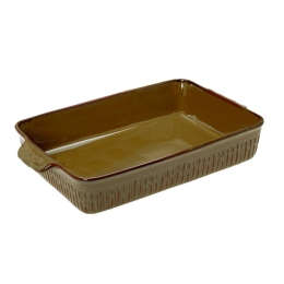 Πυρίμαχο Σκεύος Ορθογώνιο Cottage 37.070.79 45x26,5x8cm Brown Cryspo Trio Πορσελάνη