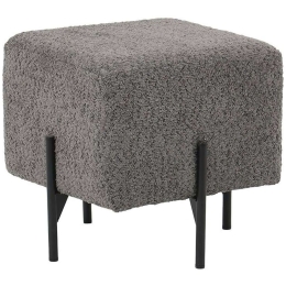 Σκαμπό Ivanna 370-124-049 38x38x36cm Grey-Black