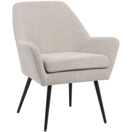 Πολυθρόνα Rochelle 370-124-055 65x66x76cm Beige-Black