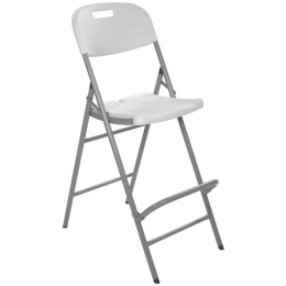Σκαμπό Μπαρ Catering Αναδιπλούμενο 377-124-035 74x47x112cm White