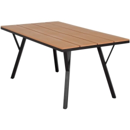 Τραπέζι Κήπου 378-125-047 160x91x72cm Natural-Grey