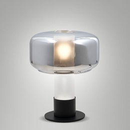 Επιτραπέζιο Φωτιστικό Flick 3792-30-126 E14 28x22cm Fume Fabas Luce