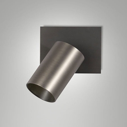 Φωτιστικό Τοίχου - Spot Flores 3801-81-115 GU10 10x10cm Gun Metal Fabas Luce