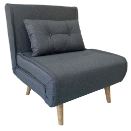Πολυθρόνα-Κρεβάτι Sara 40.0203 75x80x84/75x190x32cm Grey Zita Plus
