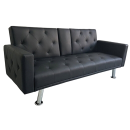 Καναπές-Κρεβάτι Rest/Arms 40.0205 188x88x79/188x100x39cm Black Zita Plus