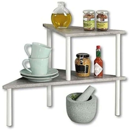 Ράφι Οργάνωσης Κουζίνας 27812 53x38x38cm White-Grey Kesper Mdf,Μέταλλο