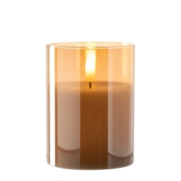 Κηροπήγιο Led Autentico 040898L 10x8cm Gold Leonardo