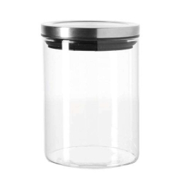 Βάζο Αποθήκευσης Comodo 079702L 500ml Clear-Silver Leonardo Γυαλί