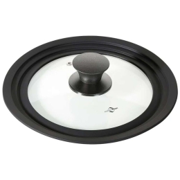 Καπάκι Μαγειρικών Σκευών 2383301024 Φ24cm Clear-Black Kuchenprofi Γυαλί,Σιλικόνη