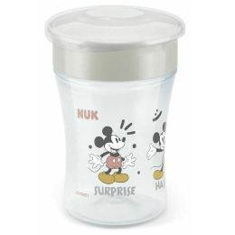 Ποτηράκι Παιδικό Evo Mini Magic Cup 10255425 230ml 230ml 8 Μηνών + Light Grey - Red Nuk 230ml Πολυπροπυλένιο