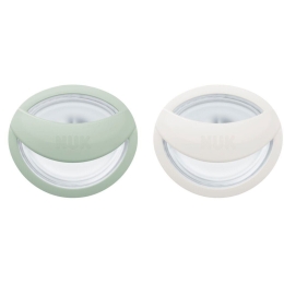 Πιπίλα Σιλικόνης Mommy Feel Με Θήκη 10730862 0-9 Μηνών (Σετ 2τμχ) Blue-Greige Nuk Σιλικόνη