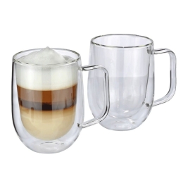 Κούπα Latte Machiatο Veneto Double Wall (Σετ 2Τμχ) 292671 300ml Clear Cilio Γυαλί