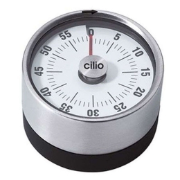 Χρονόμετρο Κουζίνας Pure 294668 Φ6cm Inox Cilio Ατσάλι,Πλαστικό