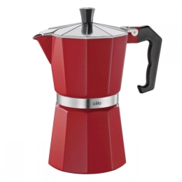 Καφετιέρα Espresso Classico 321319 6 cups Red Cilio Αλουμίνιο