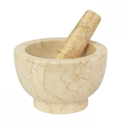 Γουδί Με Γουδοχέρι Marmor 422016 Φ13cm Beige Cilio Γρανίτης