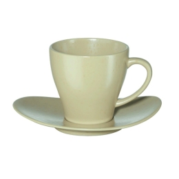 Φλυτζάνι Καφέ Με Πιατάκι Cuba Panna 1224415 200ml Beige Asa Κεραμικό
